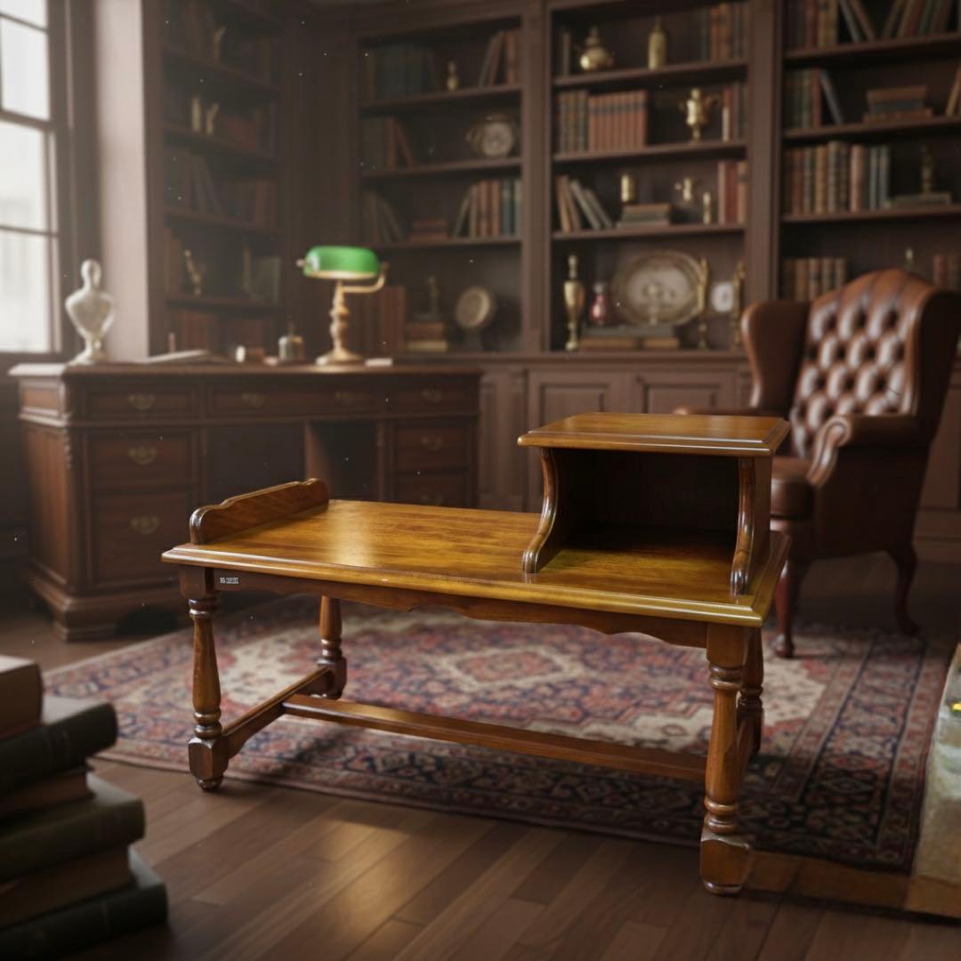 オールドカリモク レトロ テレフォンベンチ 電話台 アンティーク