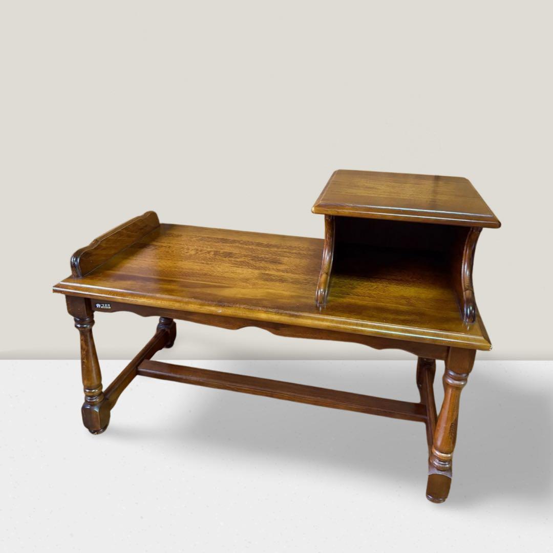 オールドカリモク レトロ テレフォンベンチ 電話台 アンティーク