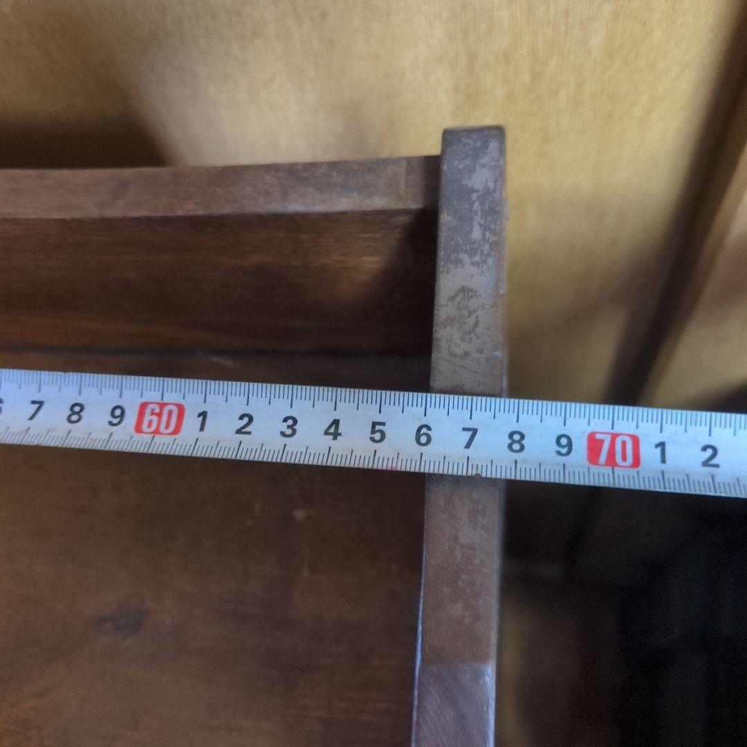 アンティーク　飾り棚　木製ガラス扉キャビネット　当時物　希少