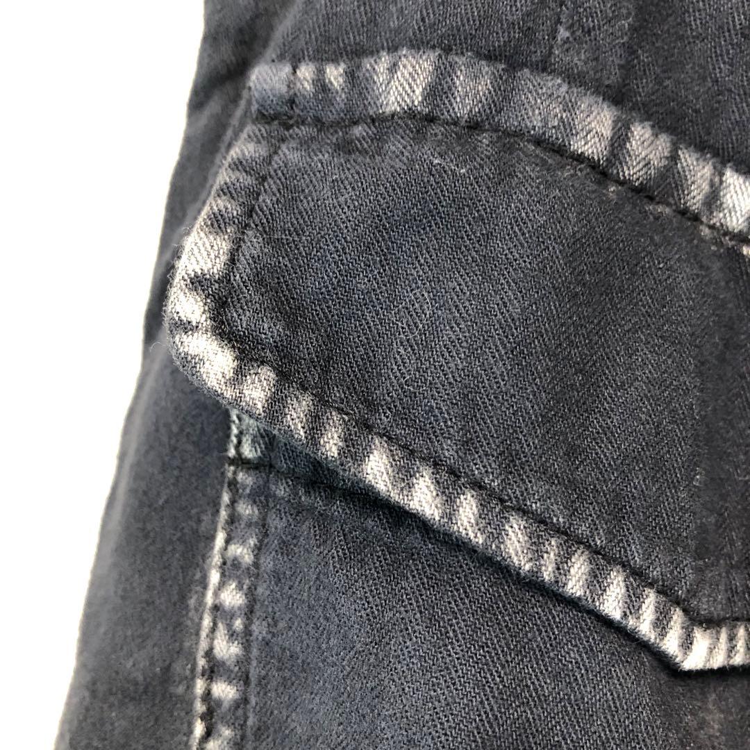 Y's ワイズ 製品染め サルエルワイドパンツ 墨黒