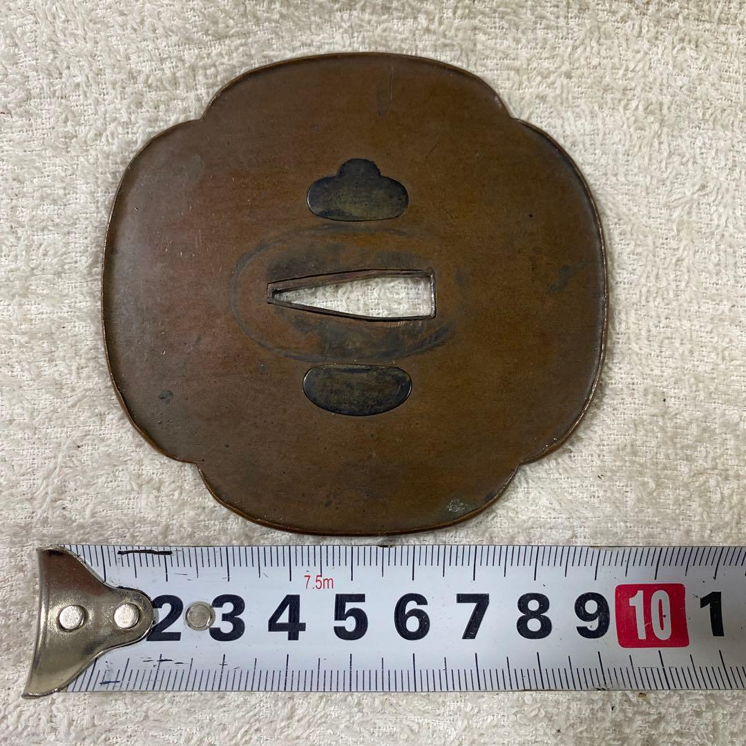B-67 鍔　銅地　武具　刀装具　日本　骨董品　時代物　美術品　工芸品