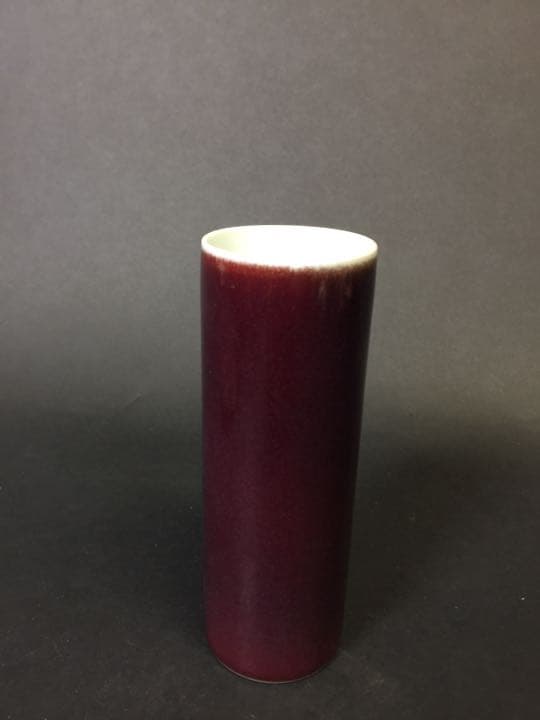 清時代 康熙期 辰砂 郎紅 花瓶 花生 茶道具 華道具