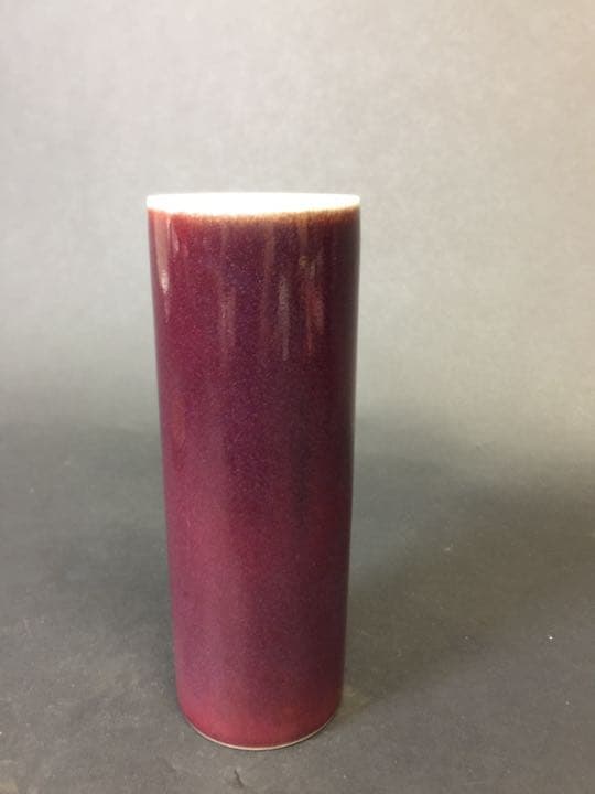 清時代 康熙期 辰砂 郎紅 花瓶 花生 茶道具 華道具