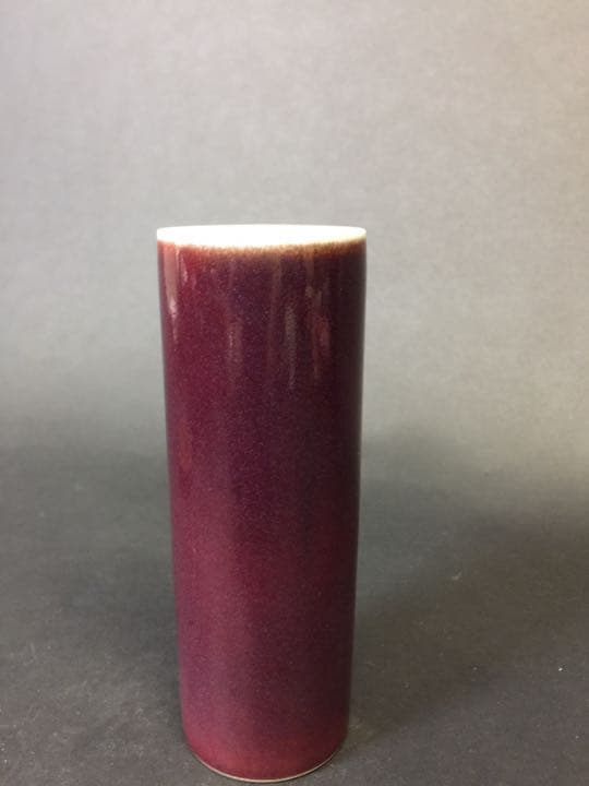 清時代 康熙期 辰砂 郎紅 花瓶 花生 茶道具 華道具