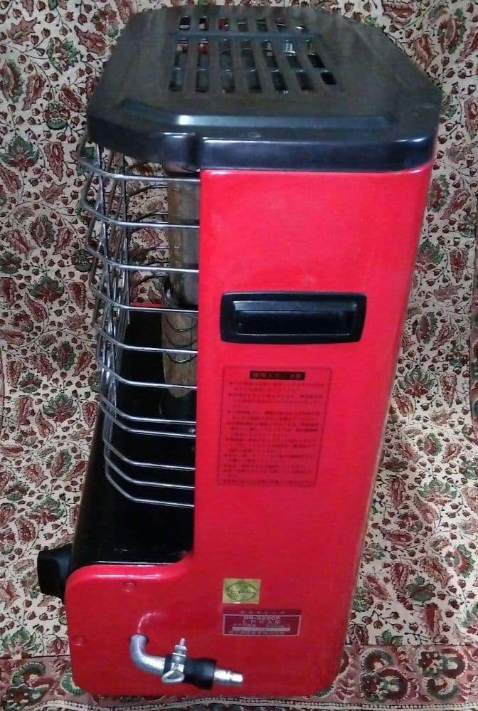【昭和レトロ】希少♦NATIONAL S-3200 ストーブ 赤黒…ＬＰガス用