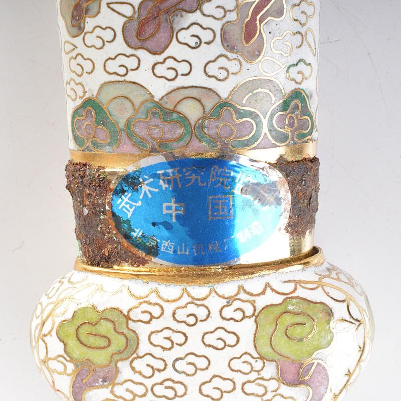 中国　仙鶴　武木研究院　七宝装飾品　鉄製　伸縮剣　箱付　C　5986C