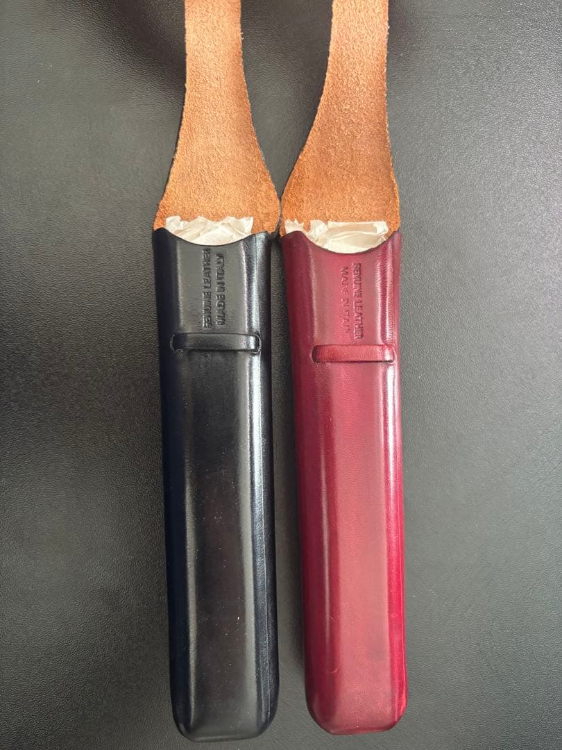 【極レア】イルビゾンテ 本革ペンケース 黒 赤 2個セット