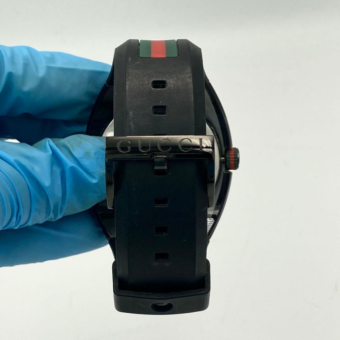 グッチ SYNC 腕時計 黒 メンズ シェリーライン