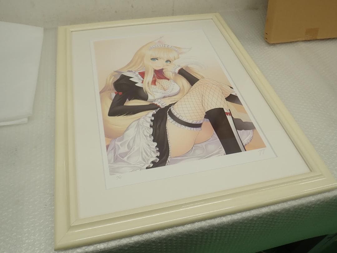 ㊳新品・保証書付 Tony　「亜麻色の尾の侍女」ミクスドメディア アールビバン