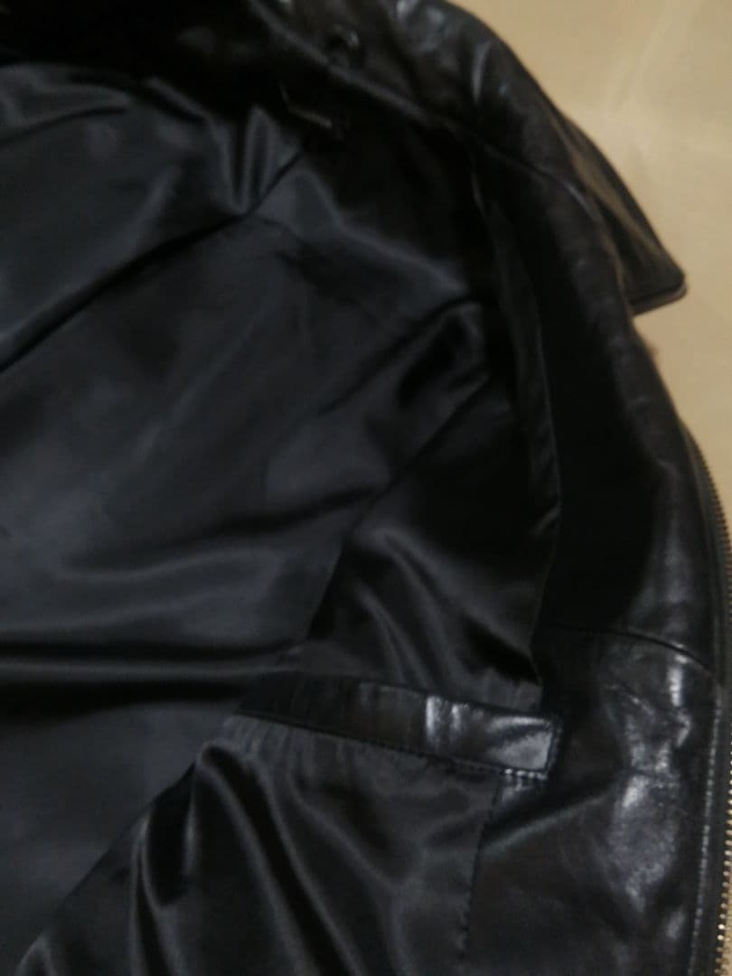 美品 SCHAFFEN Lサイズ 馬革 シングルライダース 襟付き