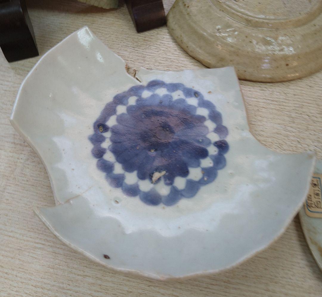 初期伊万里古唐津絵黄瀬戸陶片4客どれでも1客 r5冬26