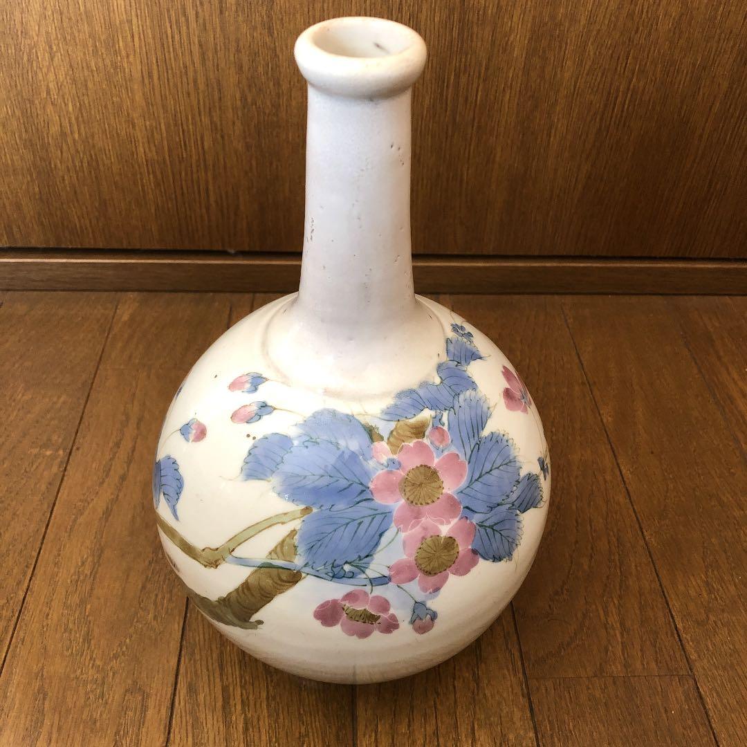 花図徳利（木箱付）・骨董・アンティーク・古伊万里