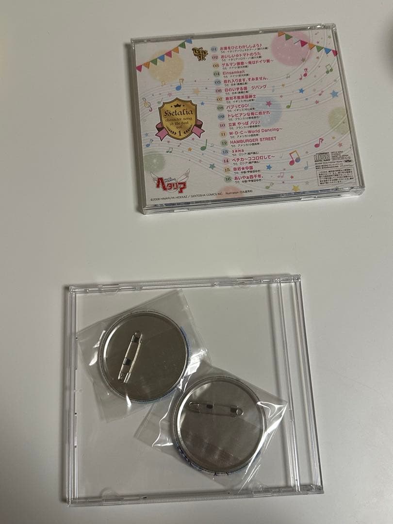 ヘタリアキャラクターソングCD The BEST Vol.1 缶バッチ付き