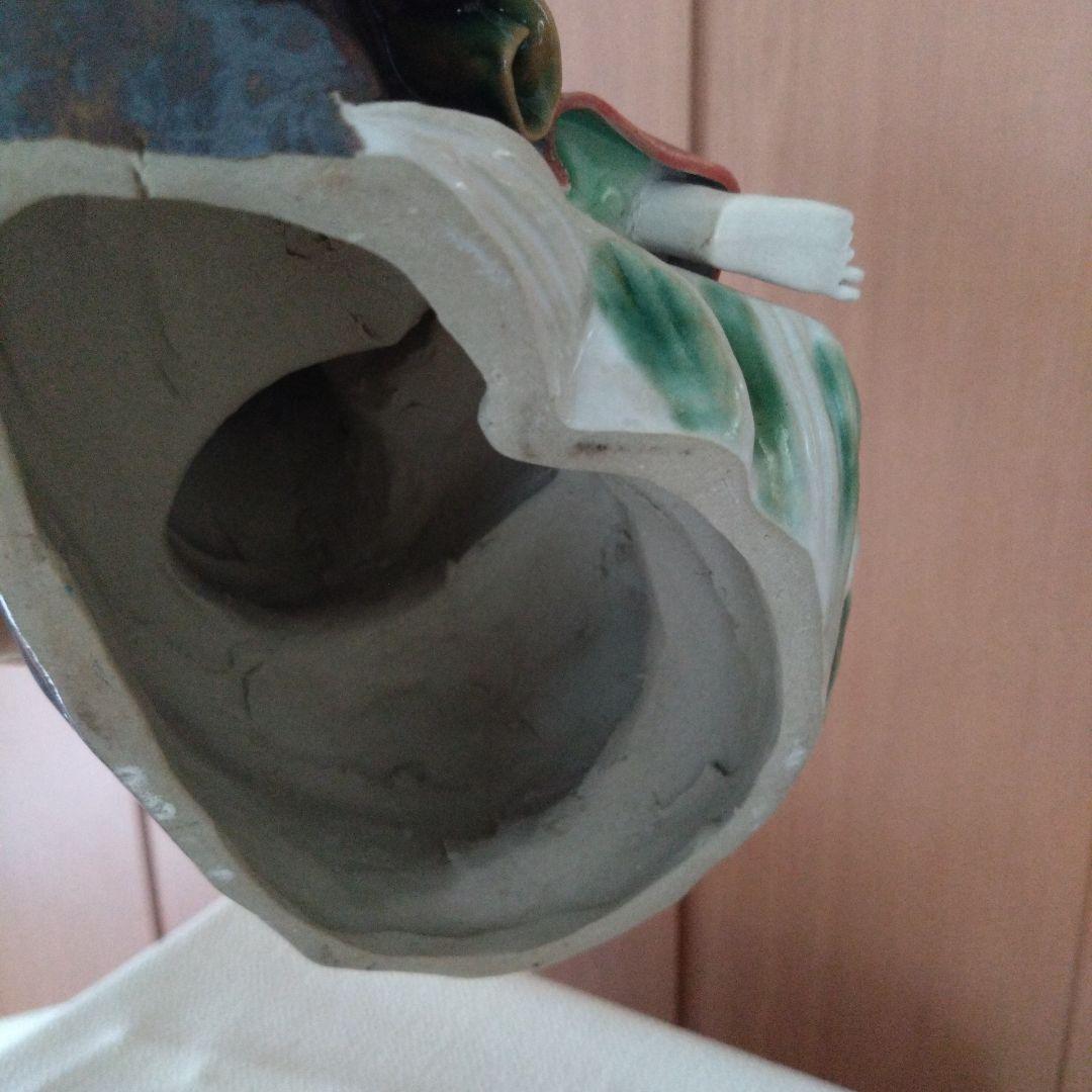 中国　陶器 少女像 人形　フィギュア