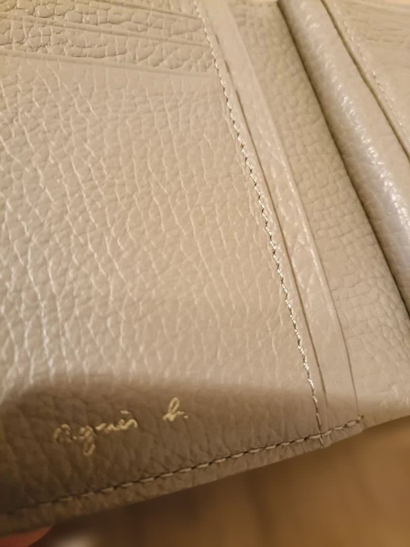 アニエスベー★本革三つ折財布　使用期間10日程　24000円