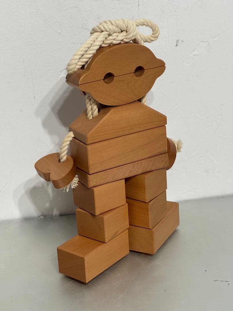 寺内定夫 木のおもちゃ4つセット あひる ひと トンカチぐるま イスとテーブル