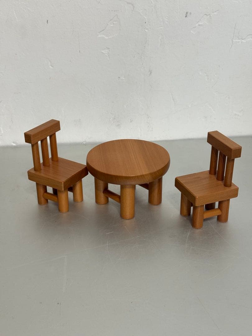 寺内定夫 木のおもちゃ4つセット あひる ひと トンカチぐるま イスとテーブル