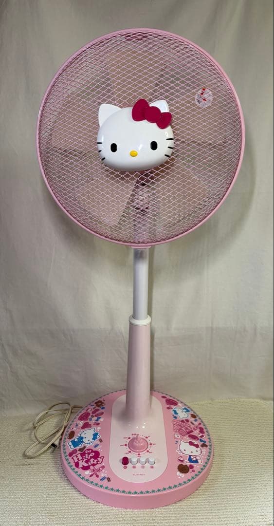 ハローキティ 首振り扇風機 3段階設定 30cm サンリオ キティ Sanrio