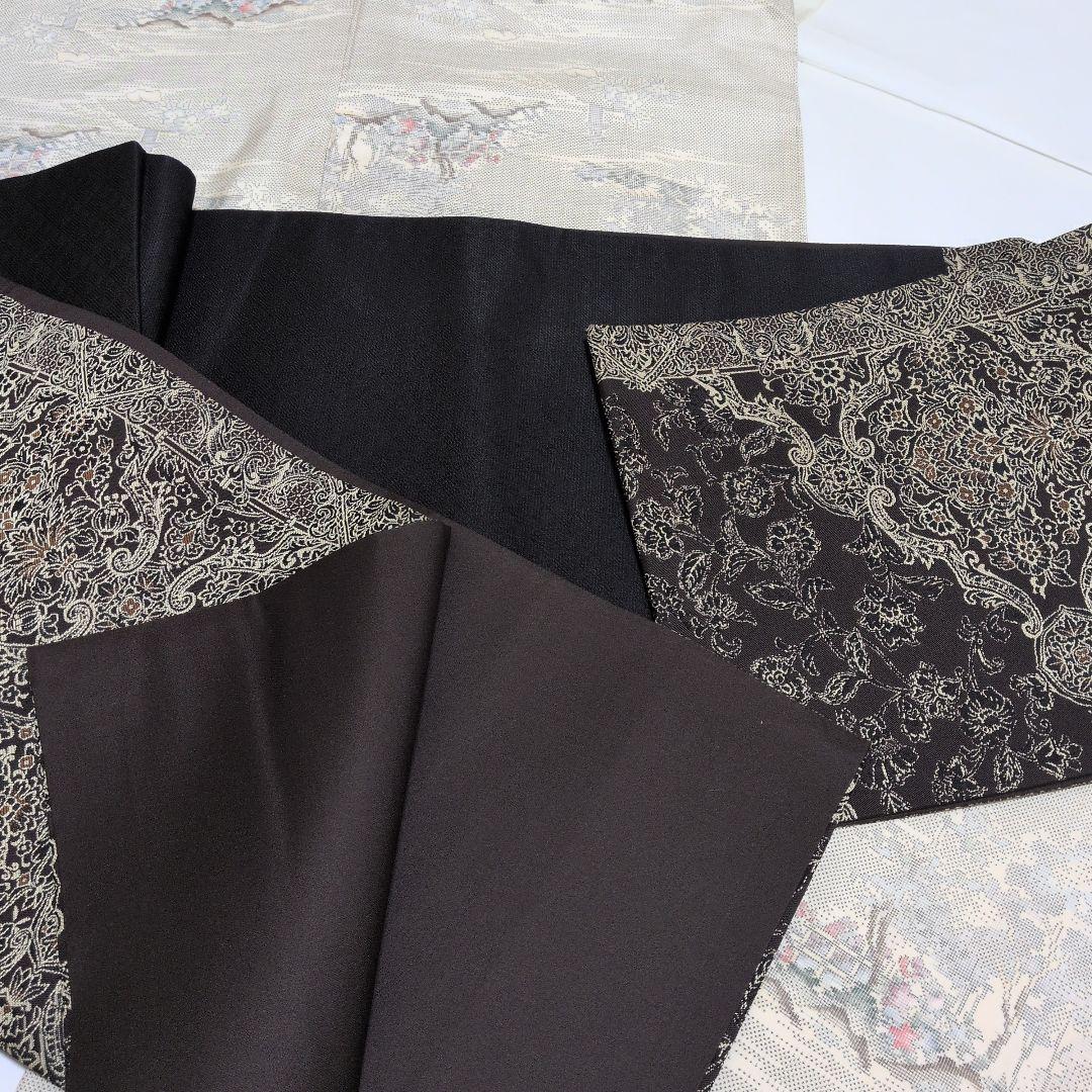 ぶーこたん　未使用　本場白大島紬　紅梅染め袋帯　セット