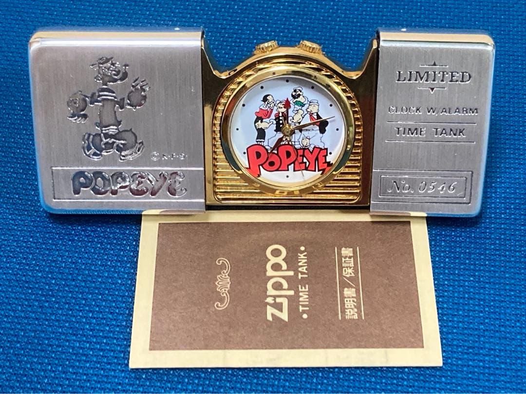 zippo ポパイ 時計　稼働中 。分解掃除済み