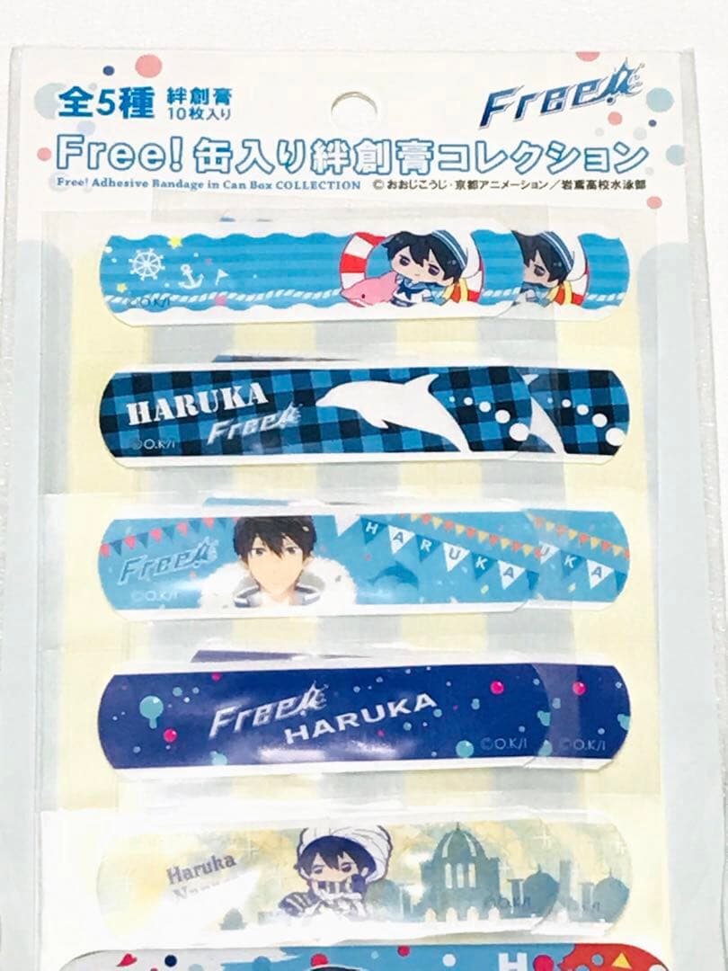 未開封品◎デカ缶バッジ＆缶バッジ＆絆創膏 Free! 映画ハイ☆スピード！七瀬遙