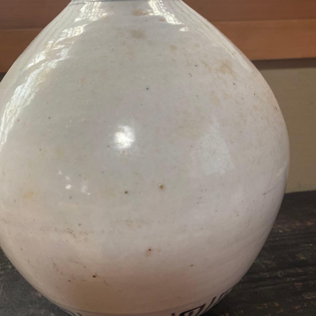 専用　切米焼　染付たこ唐草鳥文大徳利