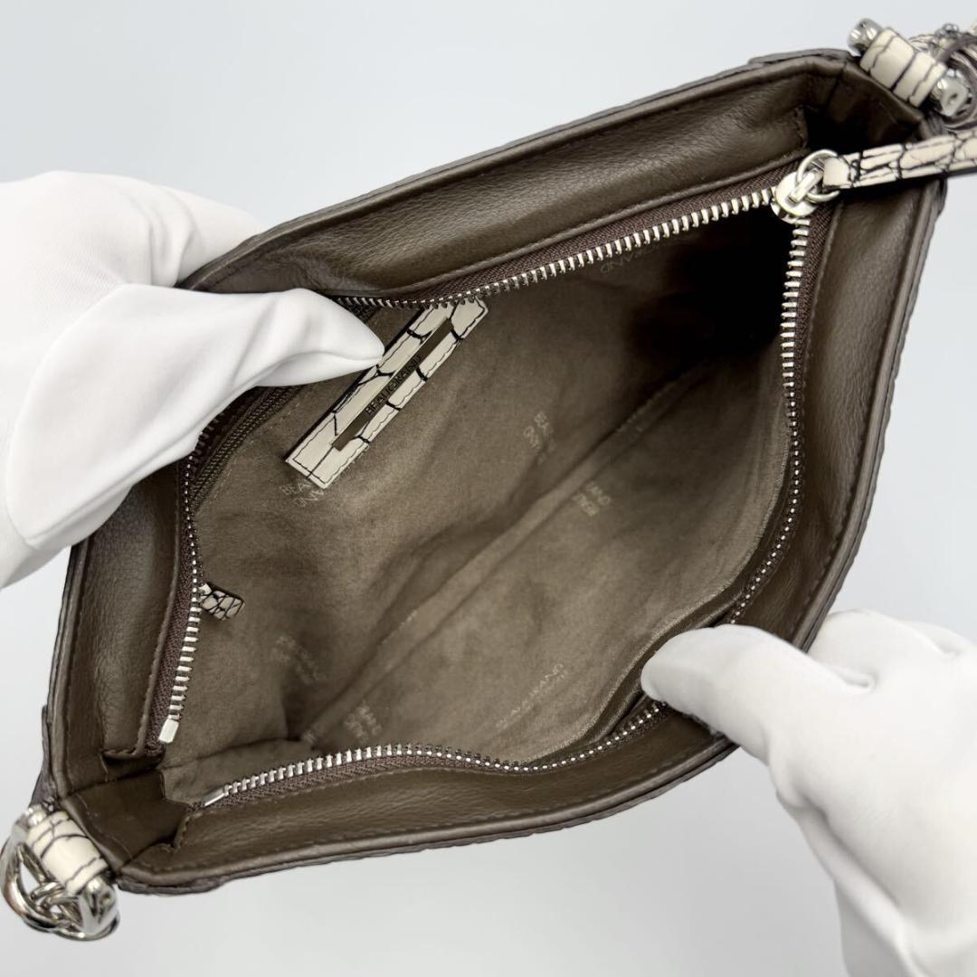 美品 ボーグラン クロコダイル 目地染め ハンドバッグ ショルダー JRA認定