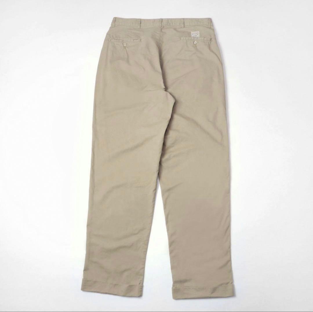 80s90s初期タグ ビンテージ ラルフローレン ポロチノ 2タックパンツW34
