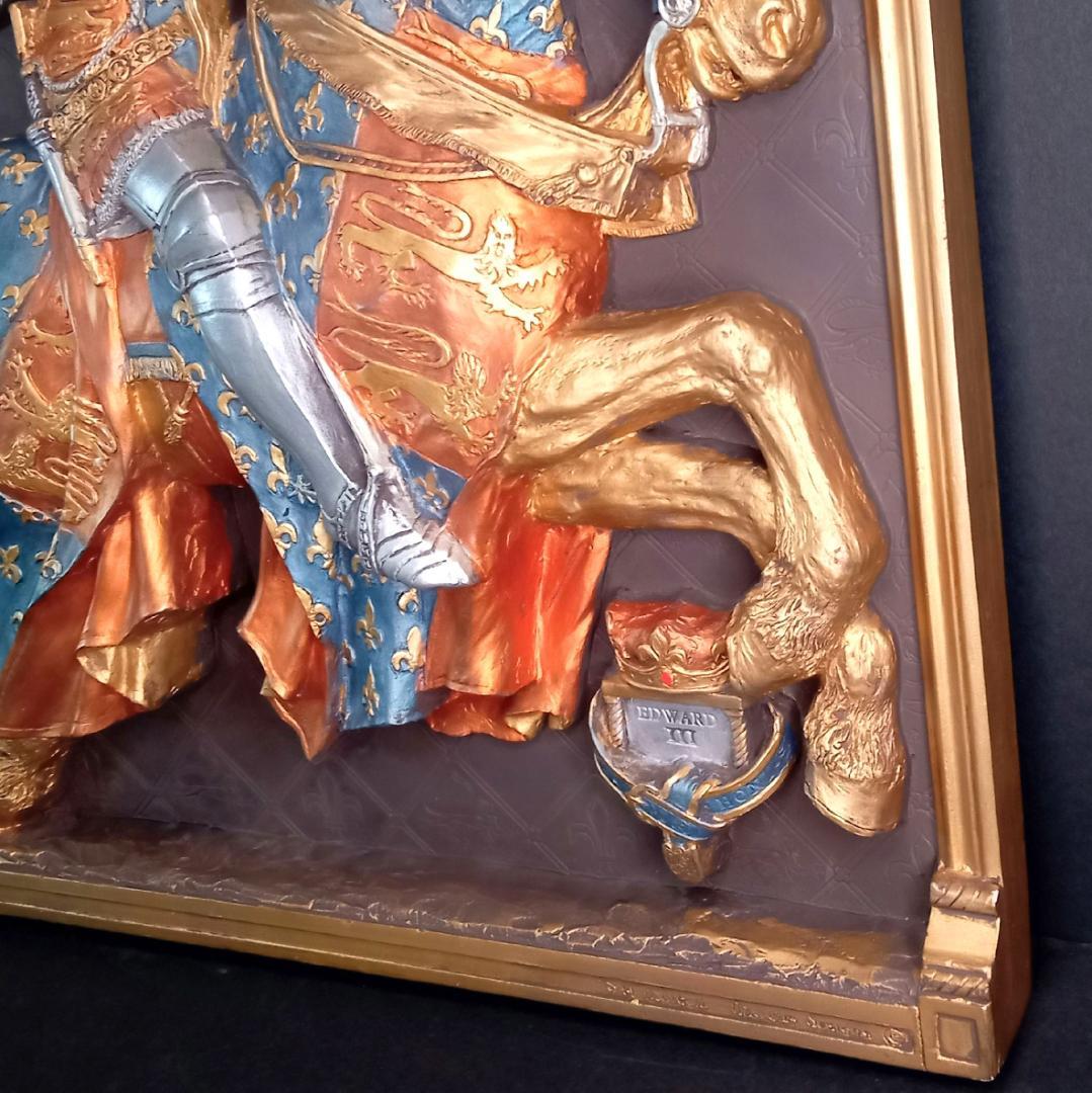 エドワード３世 レリーフ壁掛け彫刻 チョークウェア マーカス・デザイン社アーマー