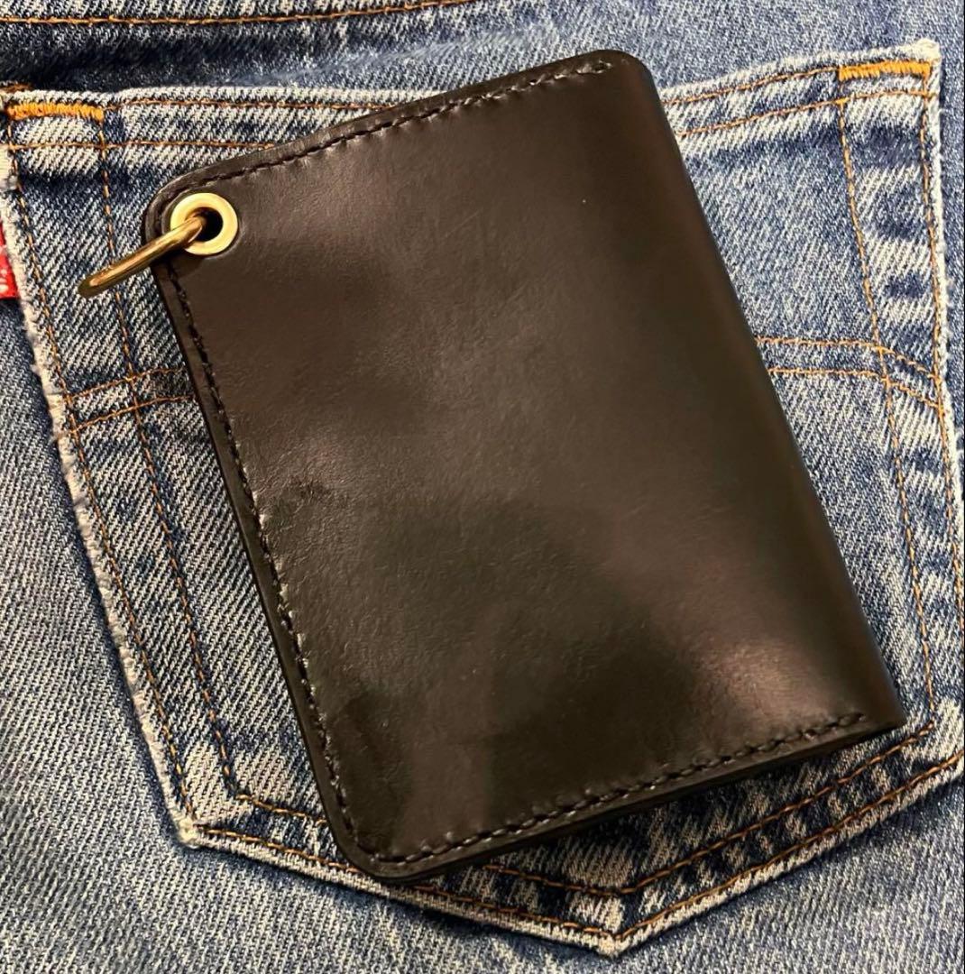 トラッカーウォレット　ショートサイズ　イタリアンレザー　ブルガロ