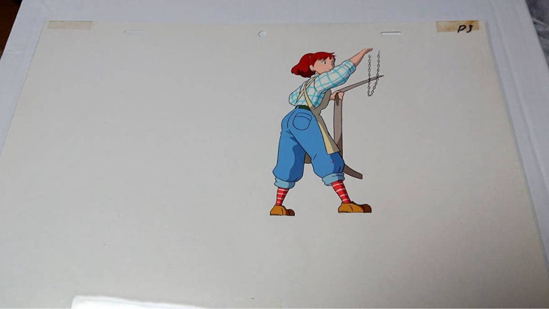 ジブリ　セル画　紅の豚　フィオ　宮崎駿　岡村明美　原画　動画　直筆イラスト　美品