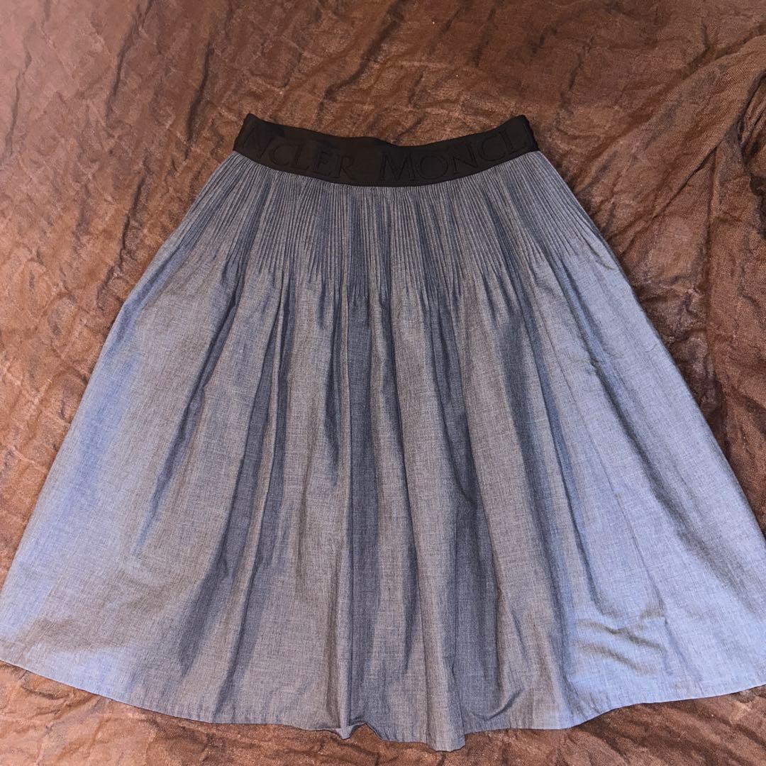 モンクレール★MONCLERデニムフレアスカート★ウエストゴム★サイズ14