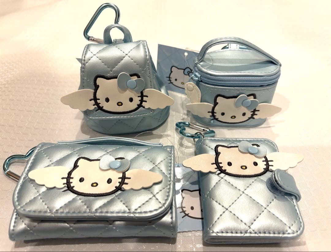 サンリオ ミニチュアキルトシリーズ 水色 キティ エンジェル 天使 セミコンプ