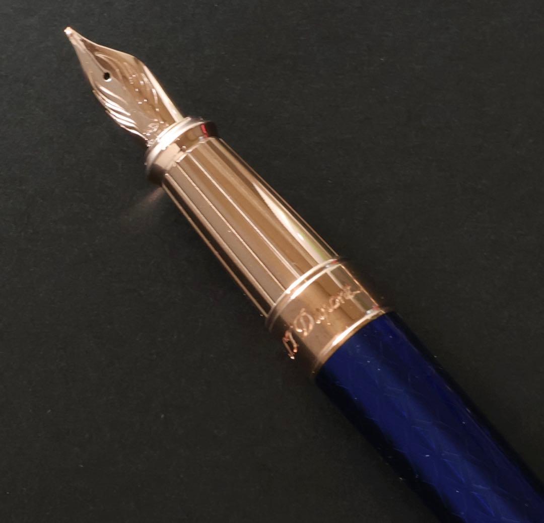 3692◆デュポン◆万年筆◆定価179,300円◆ドラゴン～ギヨシェ彫刻ブルー◆