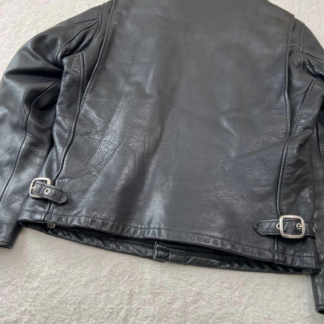 【新型 美品】ショット シングルライダース 141 レザー 36