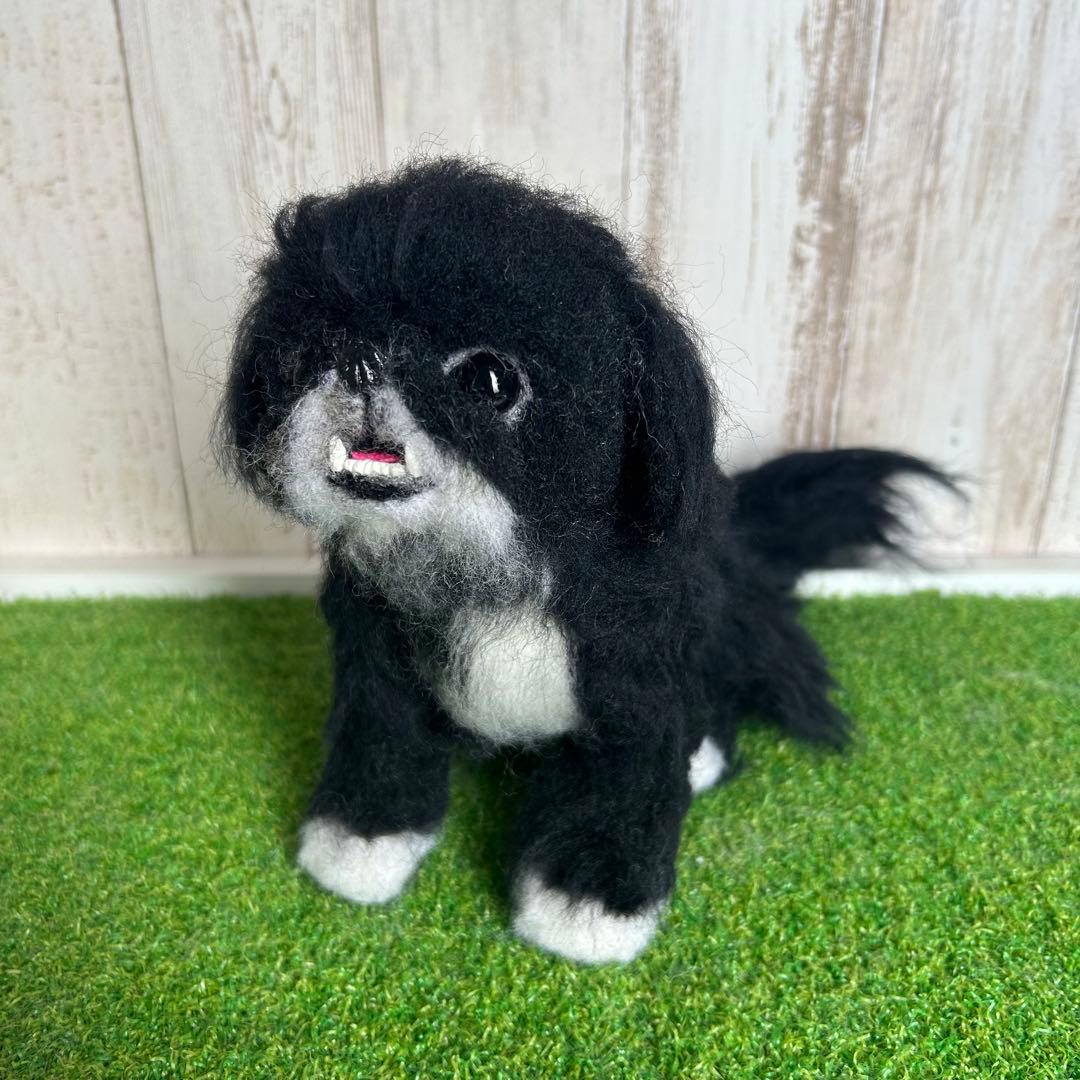 ★memeco★羊毛フェルト【ペキニーズ】犬　メモリアル　マック
