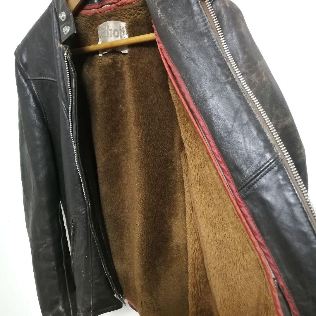 70s SCHOTTショット　シングルライダース　ボアライナー　TALONZIP