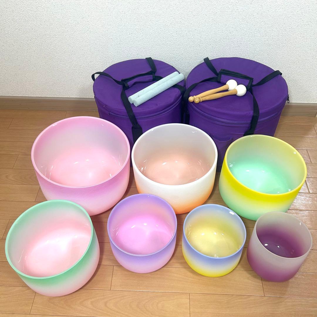 【希少美品】クリスタルボウル 7点セット
