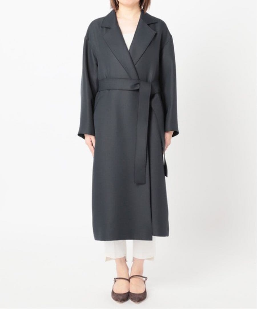 Noble トリプルクロスラフチェスターコート　ネイビー　36サイズ