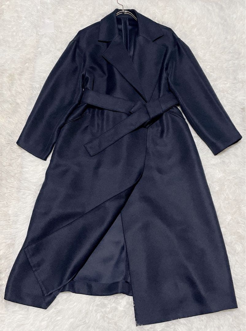 Noble トリプルクロスラフチェスターコート　ネイビー　36サイズ