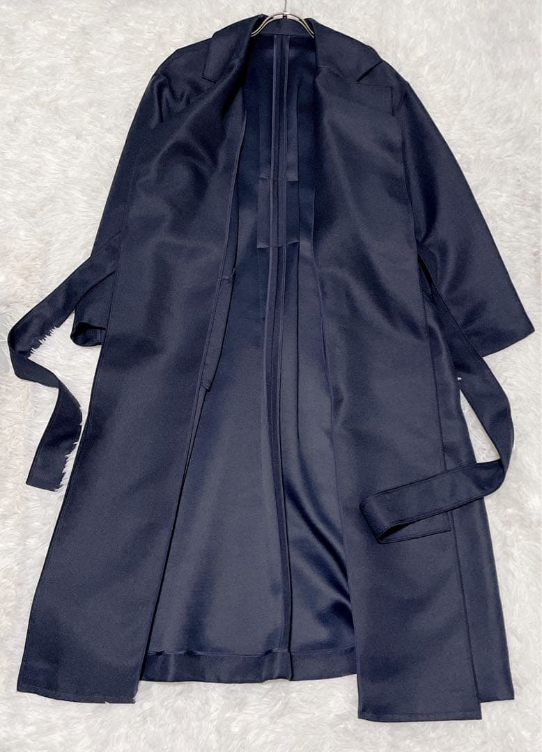 Noble トリプルクロスラフチェスターコート　ネイビー　36サイズ