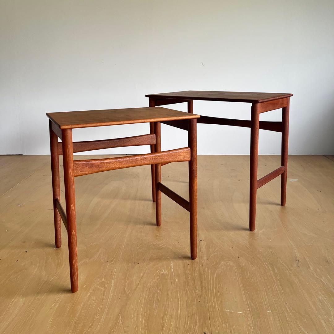 Hans J. Wegner AT40ネストテーブル チーク無垢材 ウェグナー
