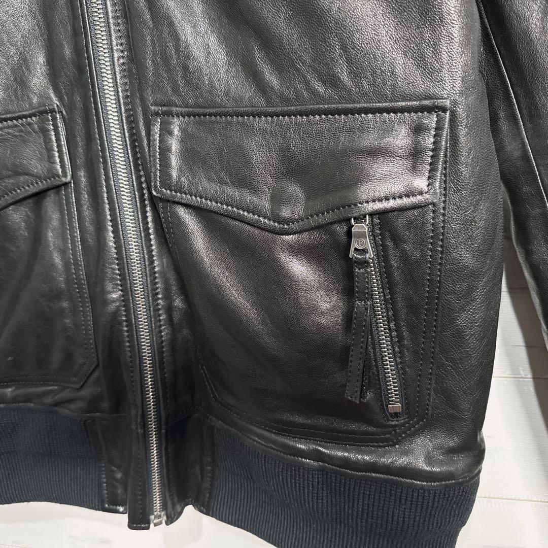 【入手困難】FACTOTUM 白虎刺繍 ボア付き レザージャケット L 本革.