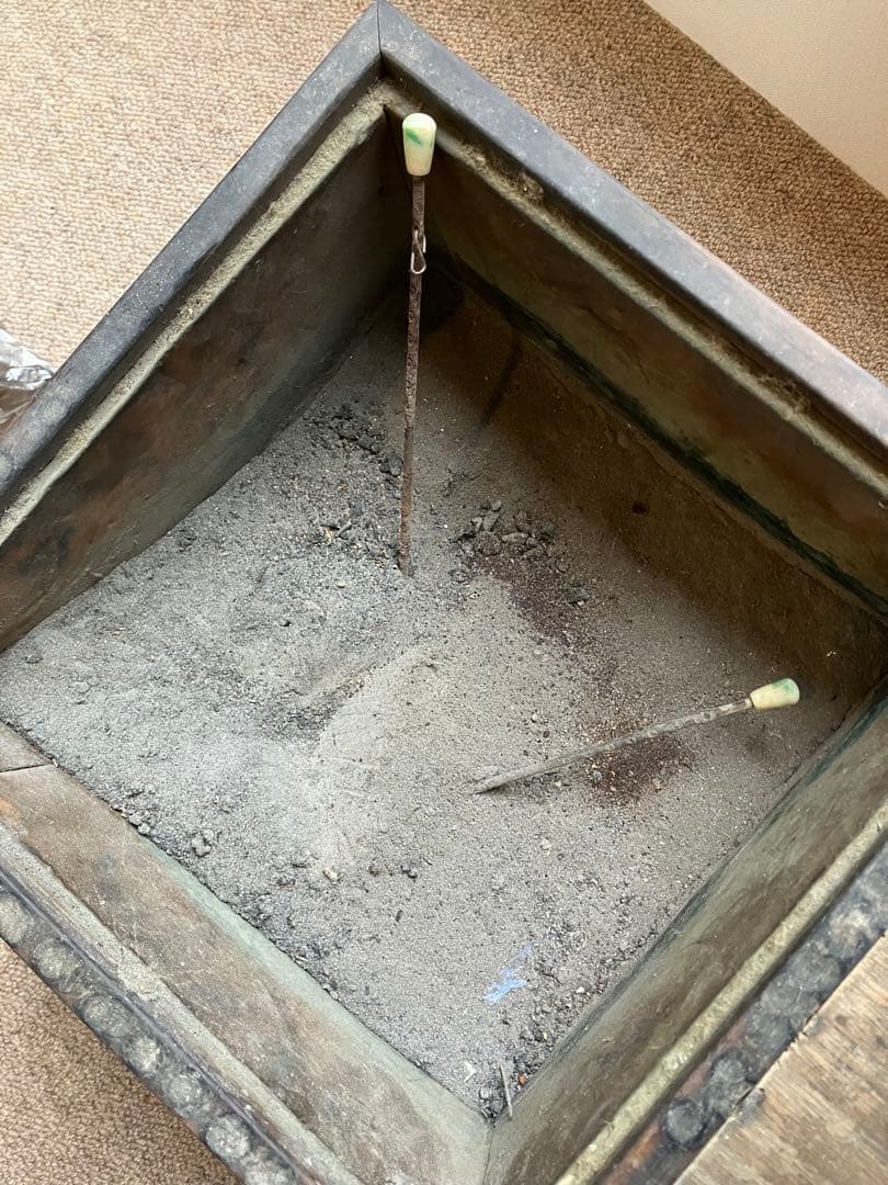 古道具・木製火鉢・引き出し付き