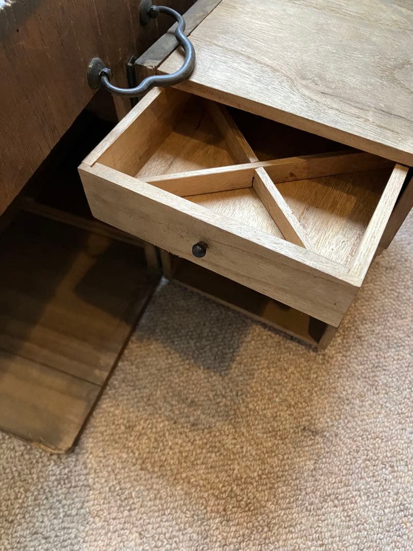 古道具・木製火鉢・引き出し付き