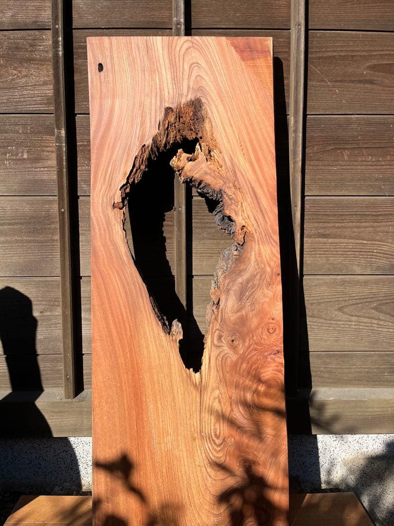 ★国産欅の一枚板※加工済　レジン/テーブル/無垢材/天板/DIY/穴あき