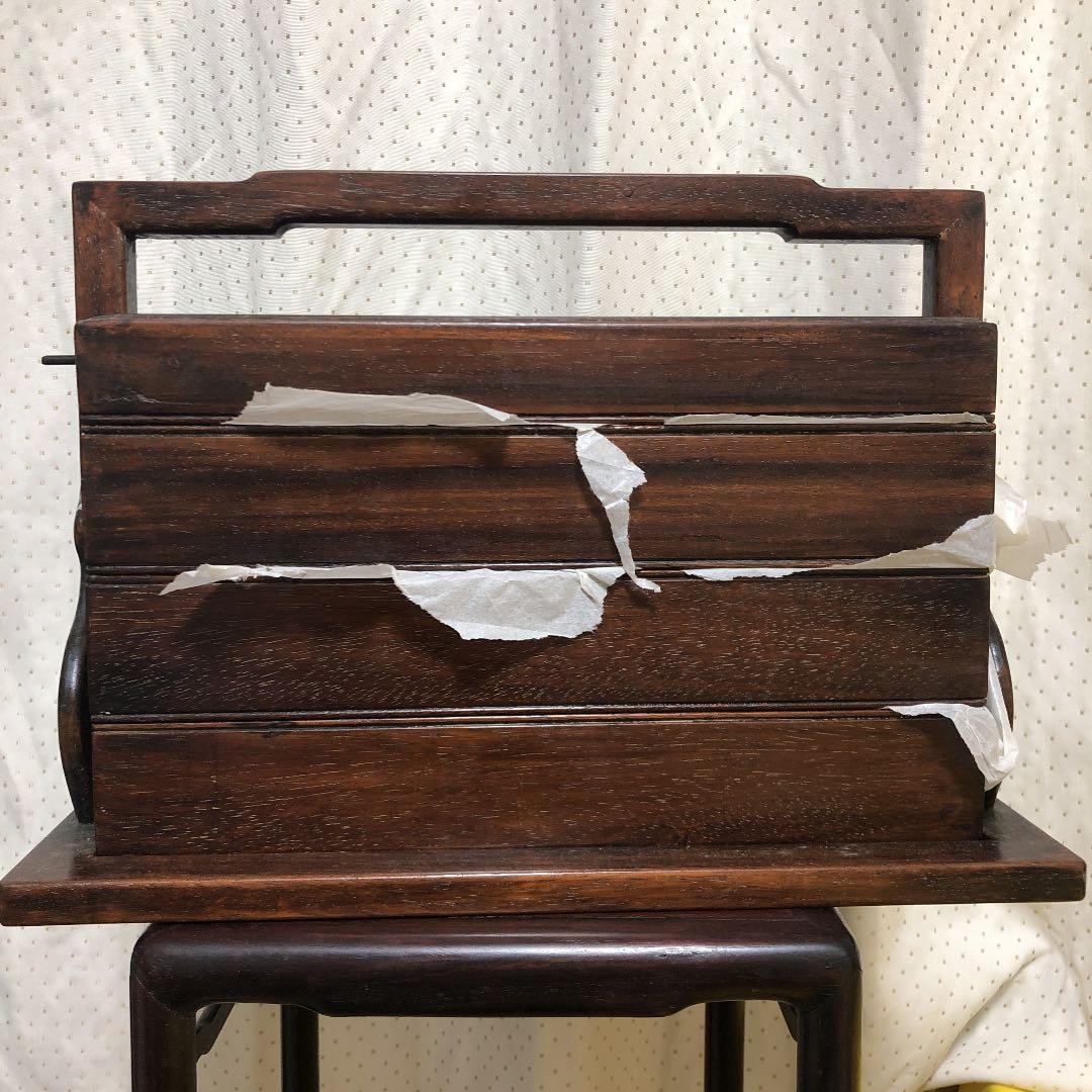 旧家整理　詳細は不明 時代物　唐木　弁当用？