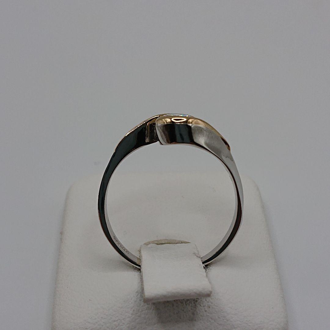 Jazz Singer様エレガント 一粒天然ダイヤモンドリングPt900/K18