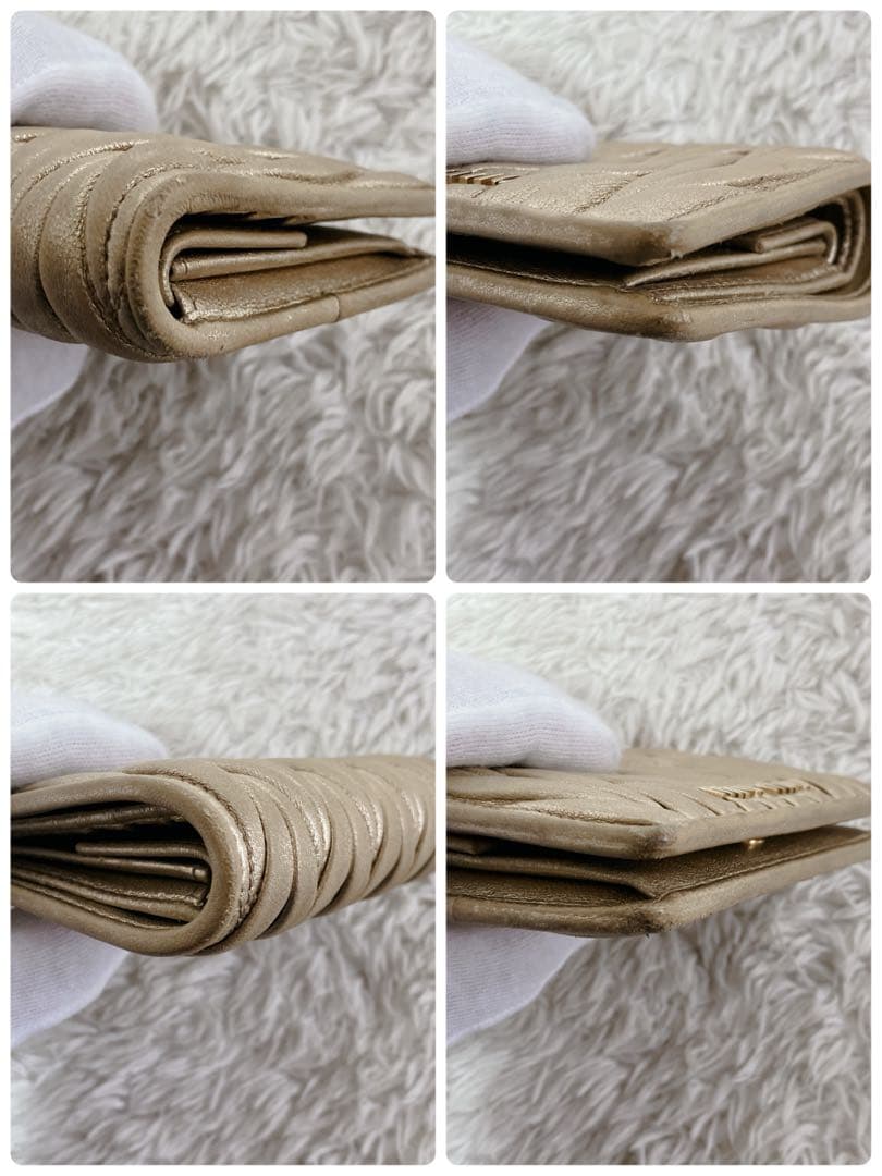 くまピヨ ✨ミュウミュウ 折り財布マテラッセ 5MV204 キルティング