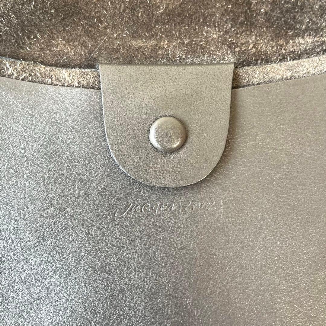 JURGEN LEHL ヨーガンレール レザー ショルダーバッグ　ダークグレー